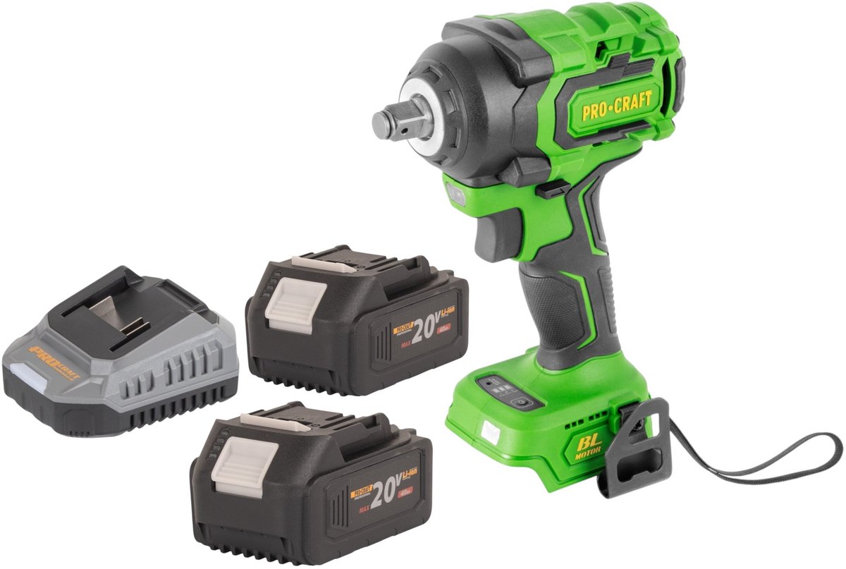 Procraft PWA18bb accu-slagmoersleutel 20 V 550 Nm 1/2" borstelloos solo - zonder accu, zonder oplader