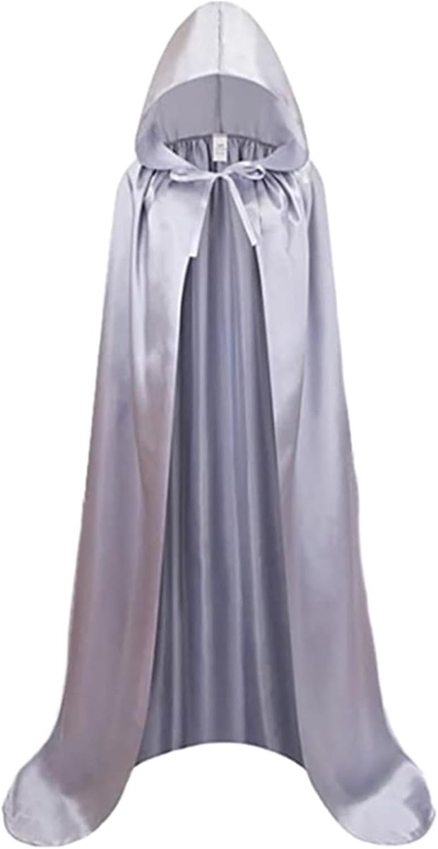 Uniseks, Halloween-kostuum, cape, volledige lengte, met capuchon, voor duivel, heks, tovenaar, Halloween, Kerstmis, cosplay