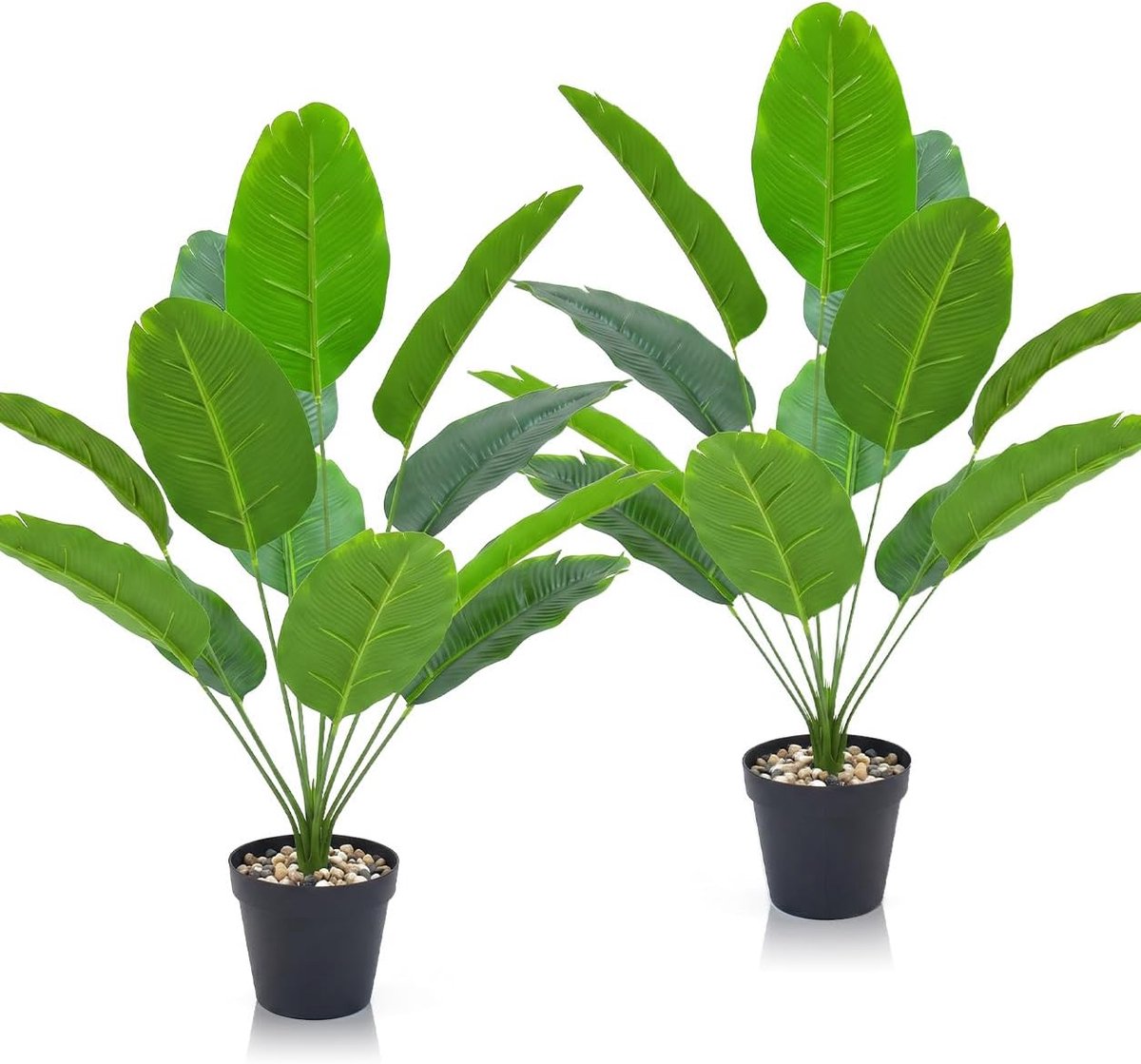 Kunstplanten voor buiten/binnen met pot, hoge nepplanten kamerdecoratie, grote kunstplanten voor buiten, palmbomen voor tuinaccessoires, geen onderhoud nodig (banaan)