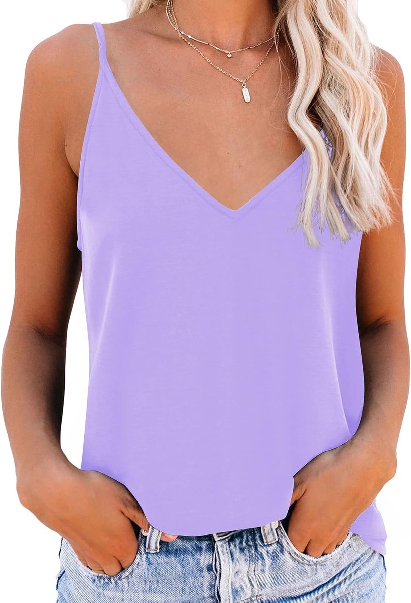 Onderhemden, spaghettibandjes voor dames, basic top, lange tanks, verstelbare spaghettiband, camisole tanktop