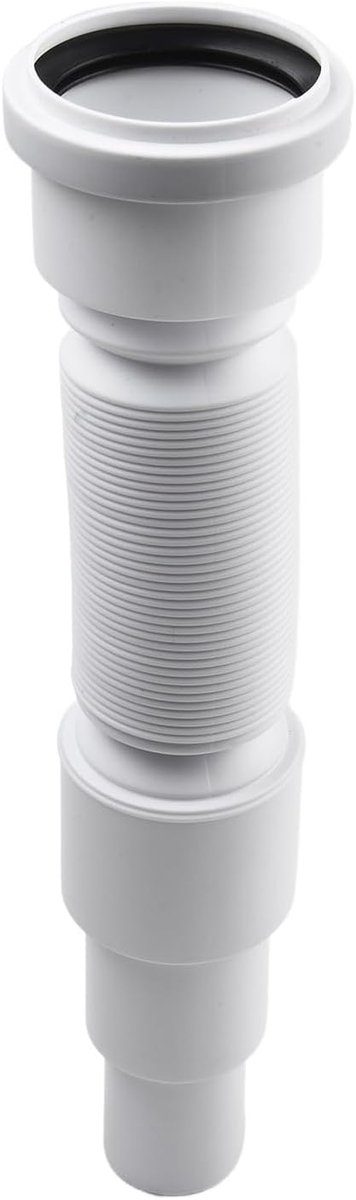 grijze afvoerpijp, uitschuifbaar tot 1 m lengte, geschikt voor douche en bad, diameter 50 mm, flexibele afvoerpijp voor bad wastafel flexibele buisconnector