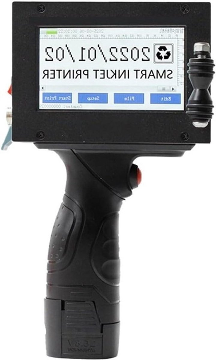 Handheld Inkjet Printer - Coderingsmachine - Producten Bedrukken - Sneldrogende Inkt - 12.7mm Print Hoogte - Zwart