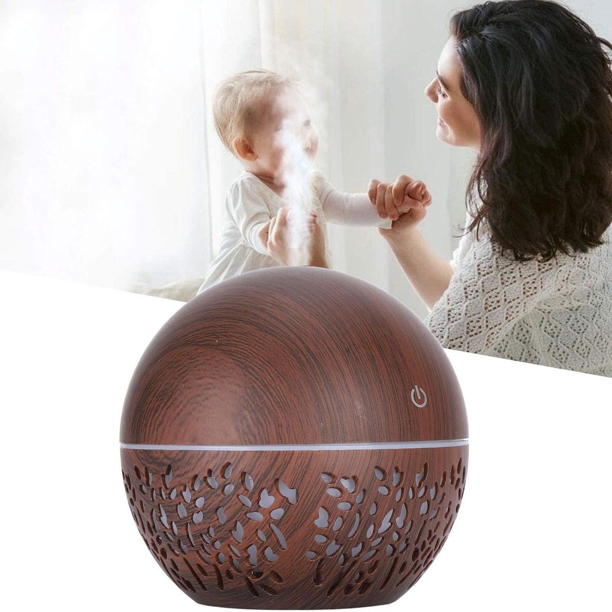 130 ml Alexa Diffuser voor etherische oliën, ultrasone aromatherapie diffuser met 7 kleuren, ledlampen, aromatherapie, elektrisch, voor thuis, yoga, kantoor, spa, slaapkamer