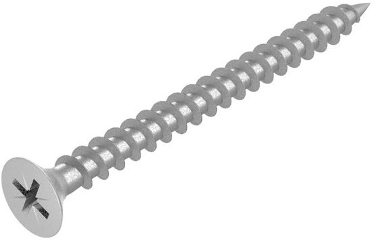 Spaanplaatschroeven RVS V2A 3x35mm Kruiskop PZ Houtschroef Volledige Schroefdraad 200 Stuks