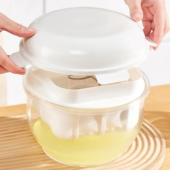 Yoghurt Zeef - Kaasmaker Notenmelk - Zelfgemaakte Producten - Transparant Deksel Fijn Net - 20.5 x 16 cm - Wit — afbeelding 3