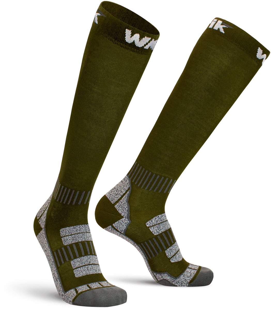 Worik - 2-Pack - Carbon Kniekousen - Grip Tech - Heren / Dames - army - 44-47 - RKMK