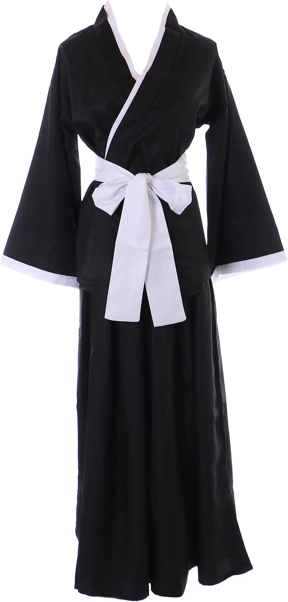 MN-217 Shinigami kimono zwart 3-delig cosplay kostuum Renji Ichigo Rukia Japan kendo-pak