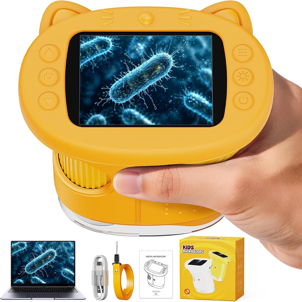 Microscoop voor kinderen (geel)