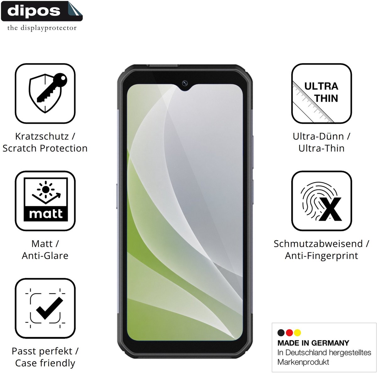 dipos – 4x Matte Beschermfolie geschikt voor PAX A6630 | Krasbestendige & antireflecterende Screenprotector Ultra-Thin