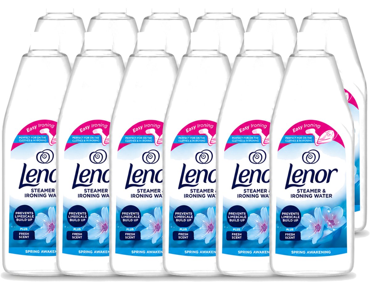 12 x Lenor - Strijkwater - Spring Awakening - Textielverfrisser - 1000 ml - Voordeelverpakking - 12 stuks