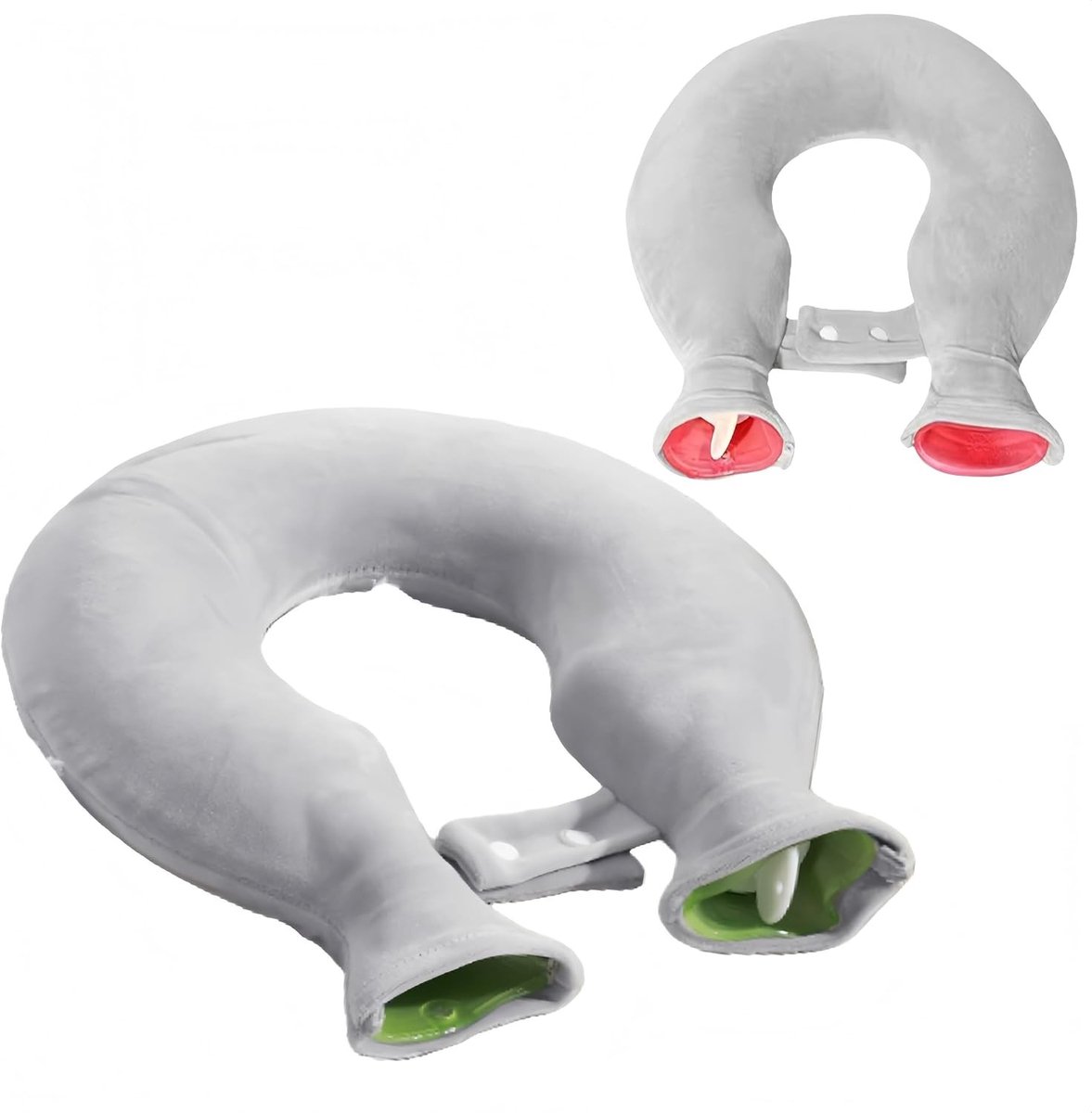 U-vormige Warmwaterkruik - Zacht - 1400 ml - Met Afneembare Wasbare Hoes - Voor Nek, Rug en Schouders