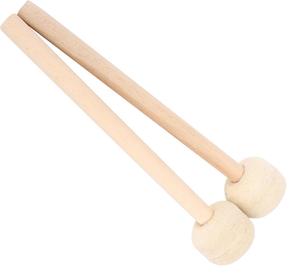Dailygoods- Trommelstok Houten - 2 Stuks - Basdrum/Hamer - Percussie/Instrumentenaccessoire - Antislip/Vilten Kop - Professionele Geluidskwaliteit - P