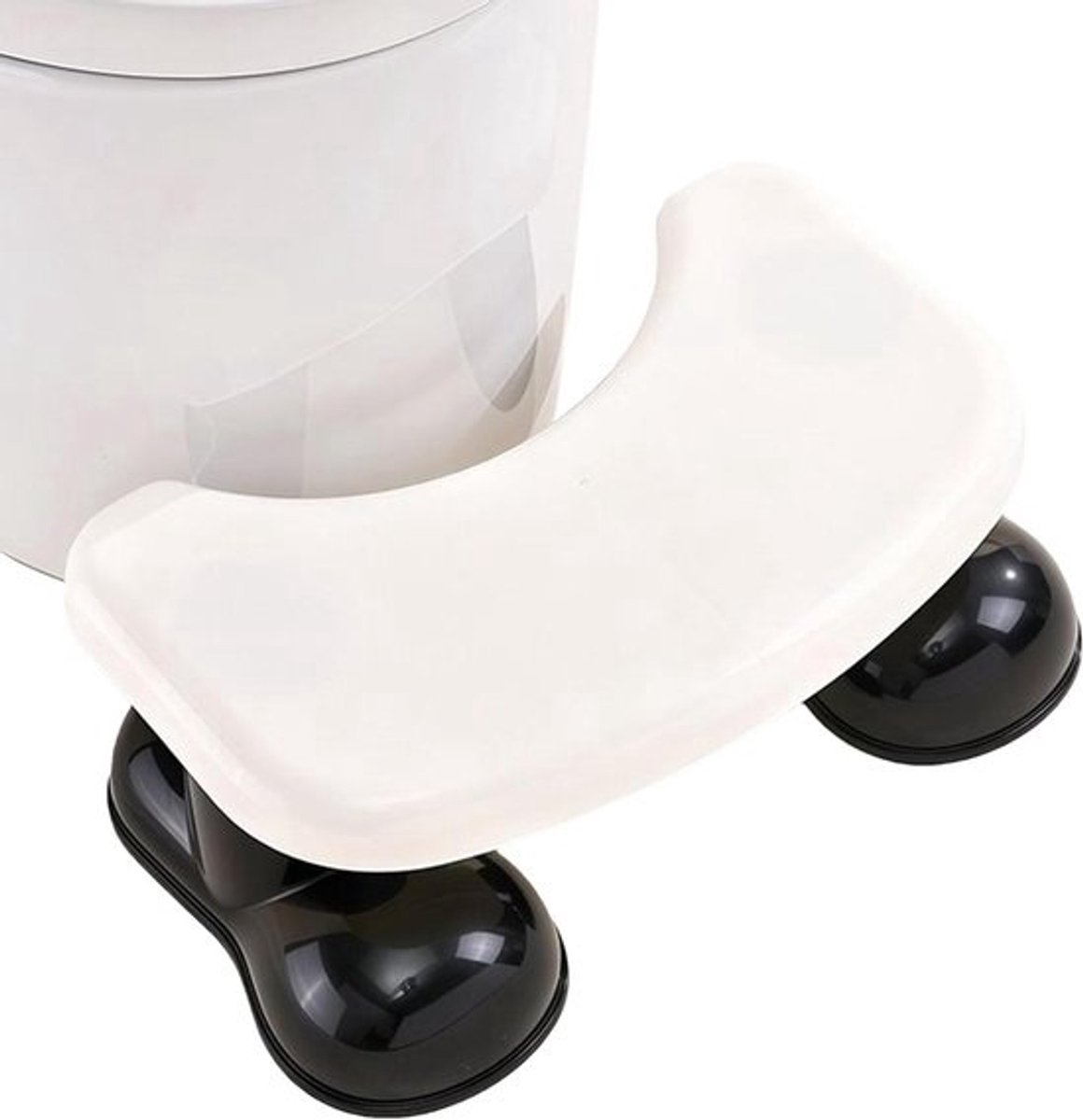 Ontlastingskruk Toilet - Opstapbank Krukje - Betere Stoelgang - Antislip Textuur - 265 cm Breed - Zwart