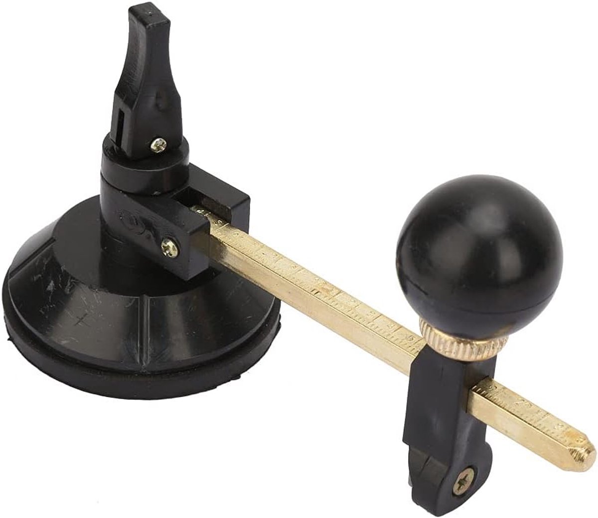 Dailygoods- Glascirkelsnijder Verstelbaar - Cirkelsnijder - Zuignap - Hoogwaardig Materiaal - Snijdikte 3-12 mm - Diameter 20 cm