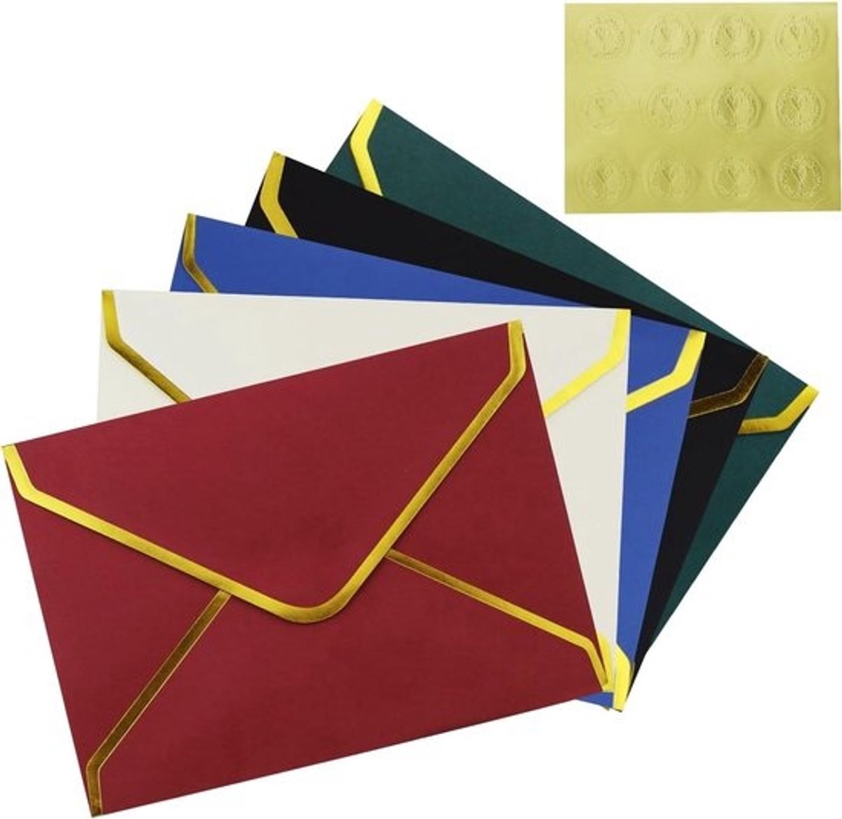 Uitnodigingsenveloppen - Luxe enveloppen Gouden rand enveloppen - Feestelijke aankondigingen - Met gouden folie versiering - 183 x 133 cm