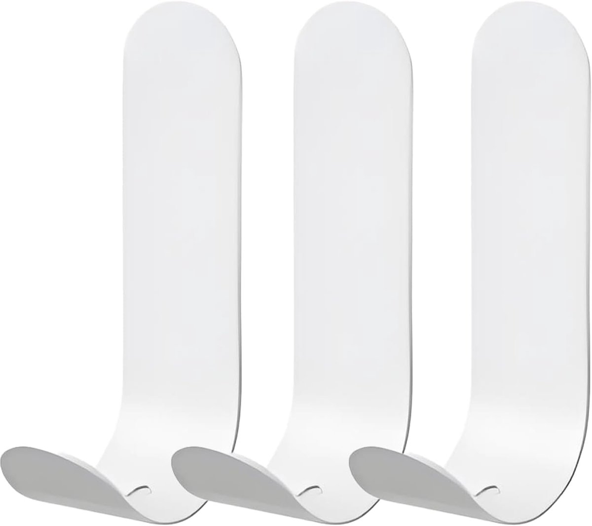 Dailygoods- Zelfklevende Haken - 3 Stuks - Roestvrij Staal - Geen Gaten Boren - Sterke Kleefhaken - Geschikt voor Badkamer/Keuken - 6cm x 2,5cm - Haak