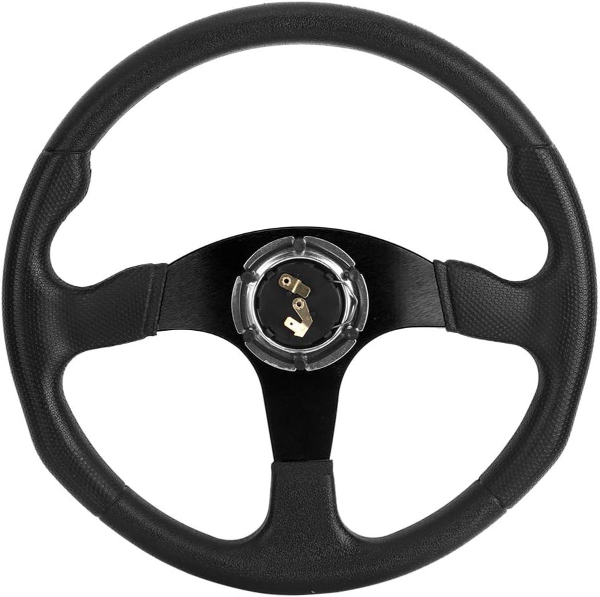 Dailygoods - Stuurwiel - Racewagen - Hoogwaardig PU en Aluminium - 350 mm Plat Stuur - Sportstuurwiel - Universeel Gemodificeerd - Zwart