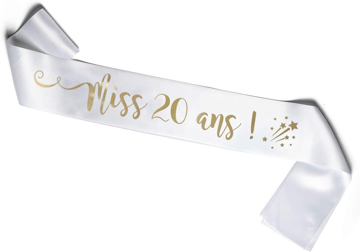 Sjaal voor verjaardagsfeest - 18 jaar, 20 jaar, 30 jaar, 40 jaar, 50 jaar en 60 jaar - om te dragen of cadeau te geven op de D-Day