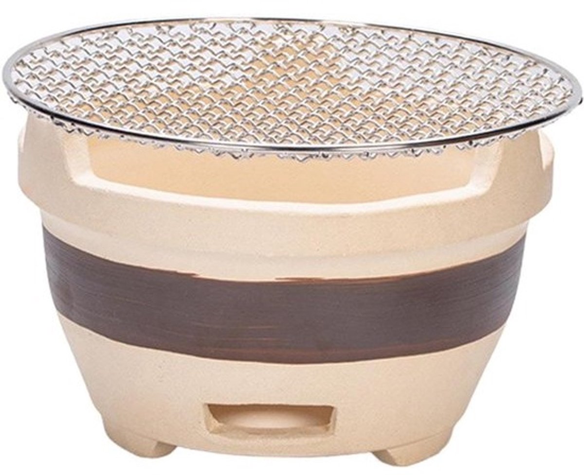 Houtskool Grill - Draagbare Barbecue - Buiten Koken - Klei Aardewerk - Compact - Stijl A