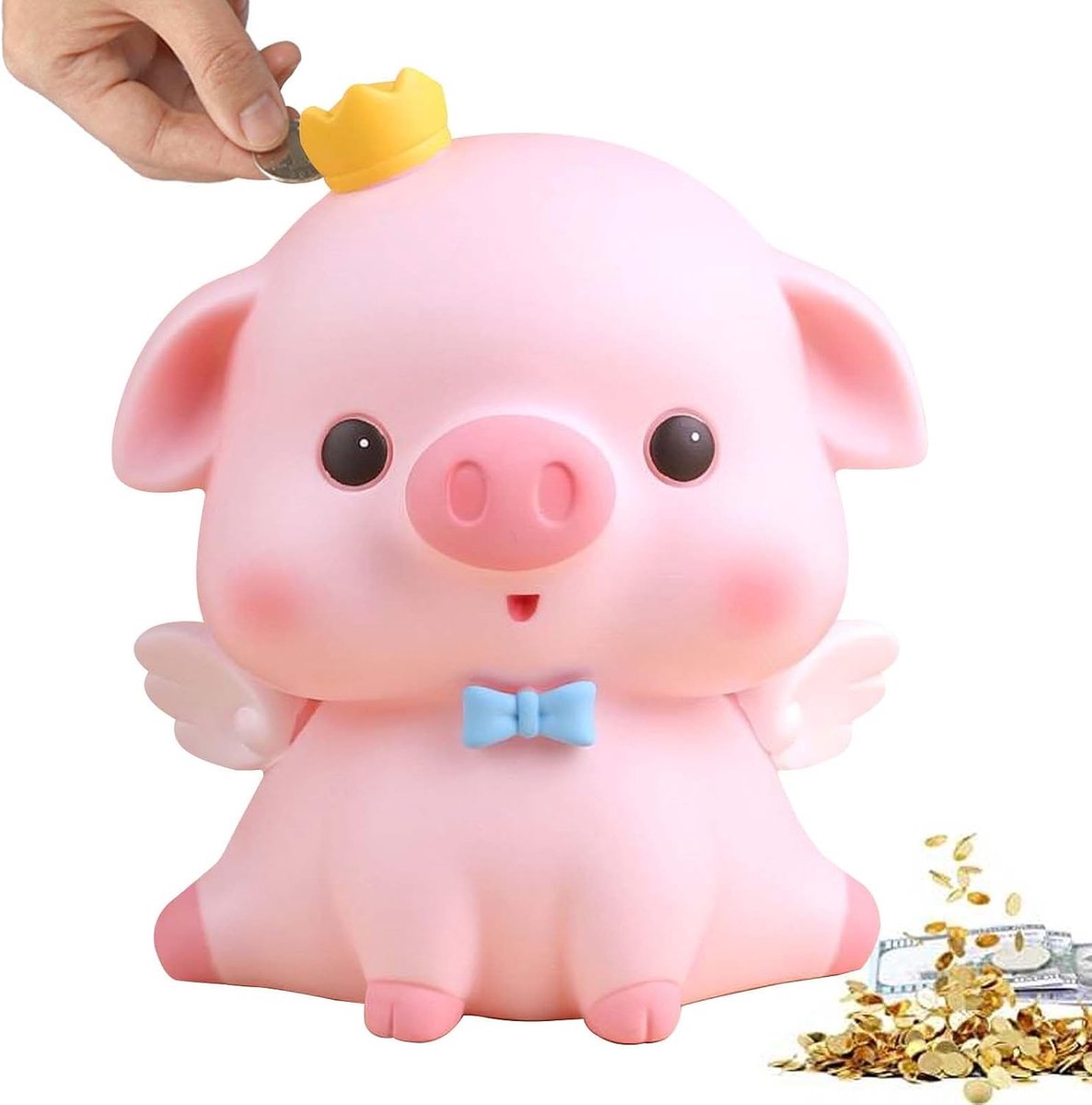 roze varkentje, kunststof spaarvarken, spaarpot om te openen, spaarpot voor meisjes, jongens, kinderen