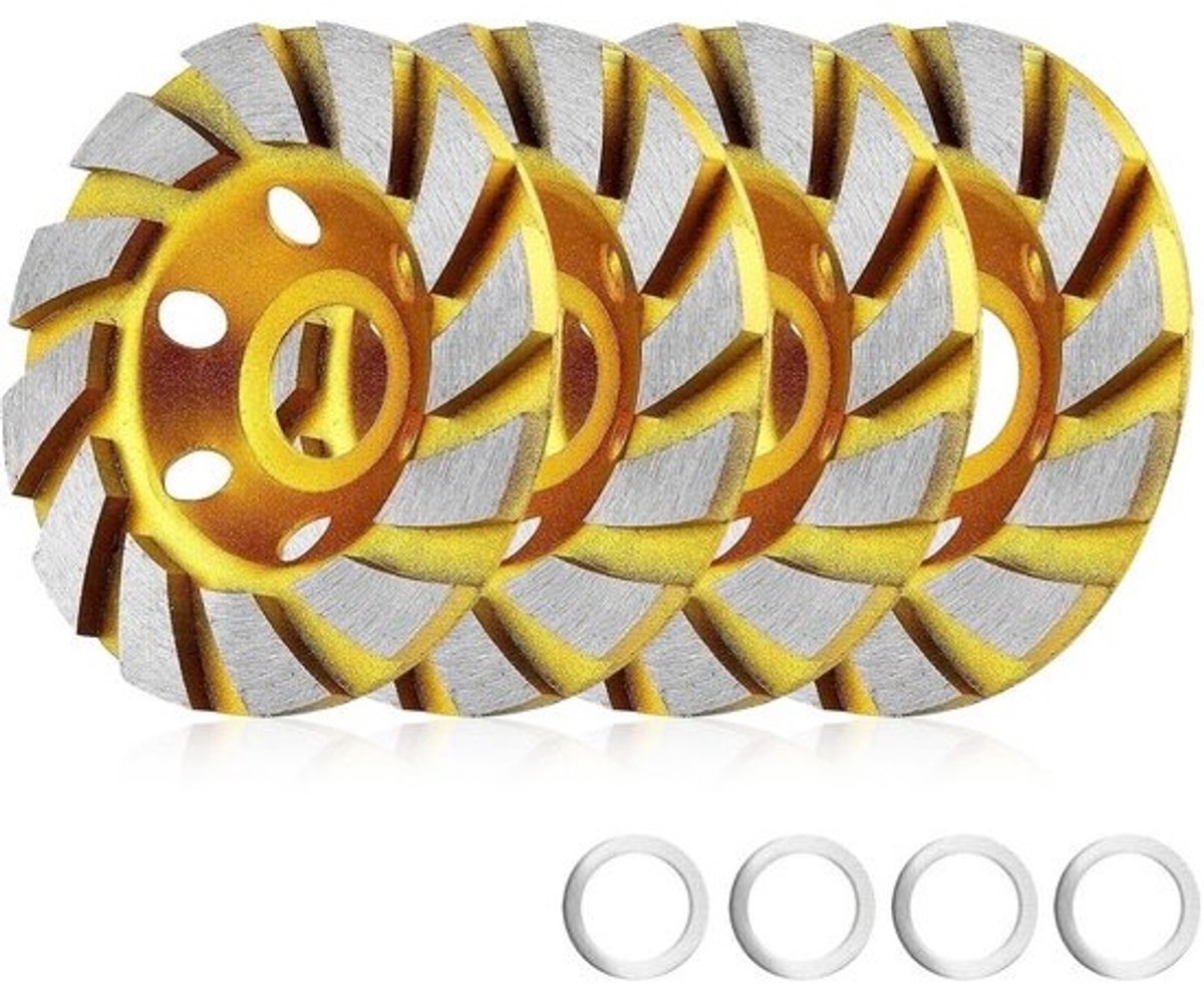 Diamantslijpschijf voor Beton en Steen - 102mm Turbo Segment