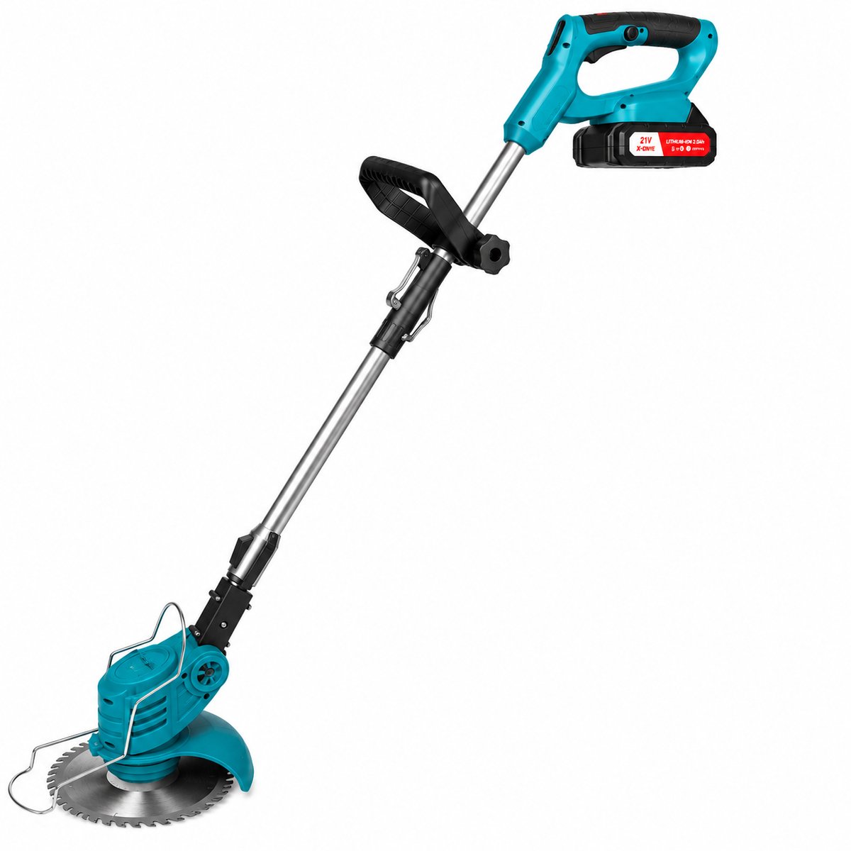 DPLUNIQ Grasmaaier - Grastrimmer - Tuingereedschap - Bosmaaier - Oplaadbaar - Verstelbaar - Multifunctioneel - 1800W - Blauw
