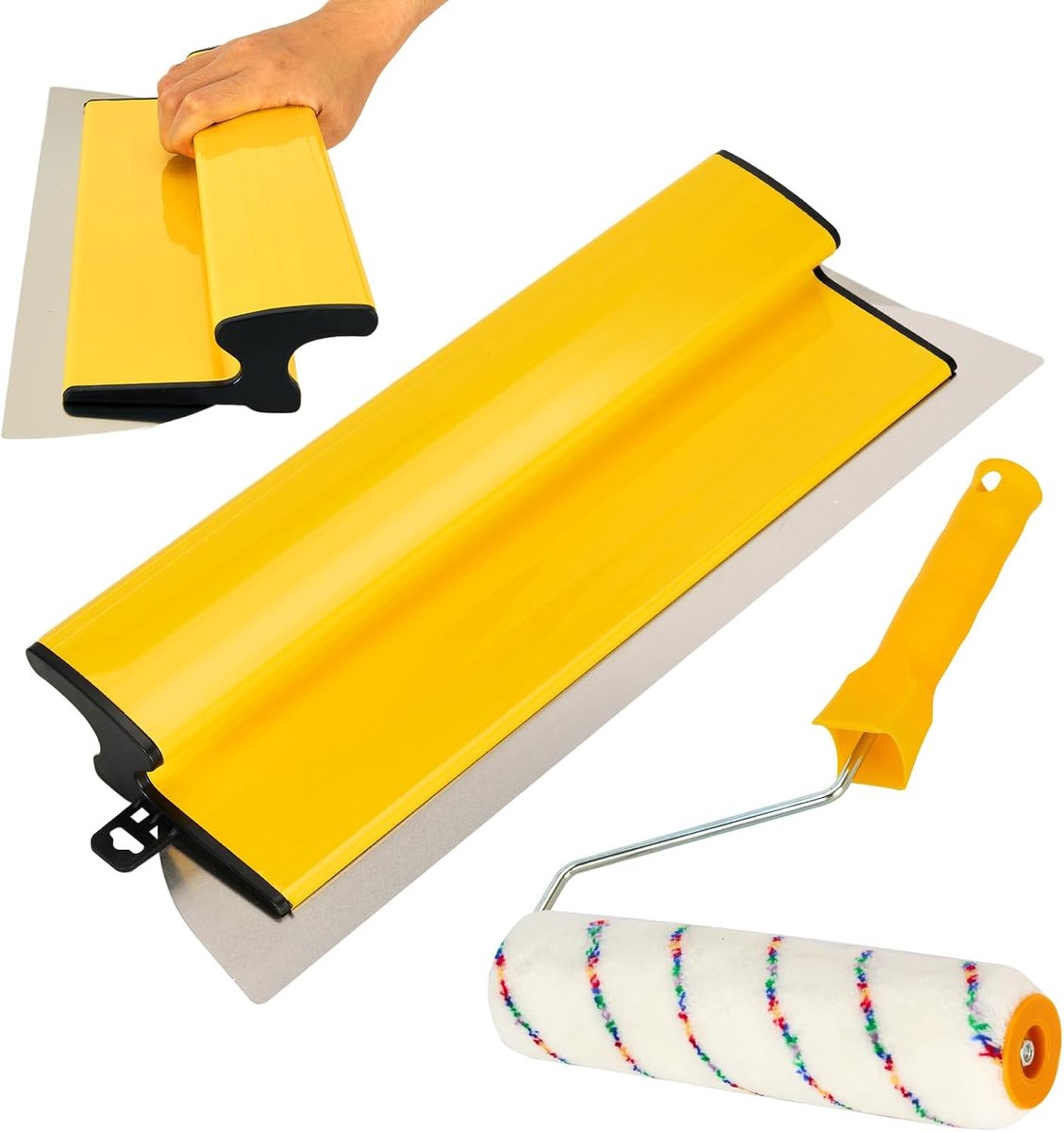 Set 40 cm met 23 cm Egaliseerroller, Geel