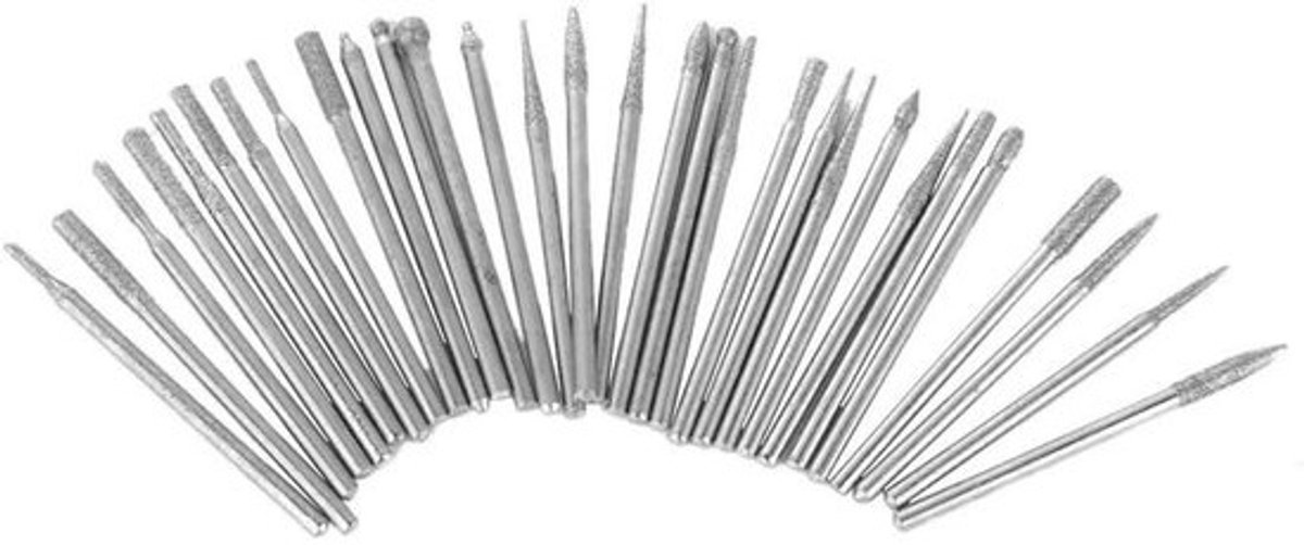 Diamant Schacht Slijpen Set - Rotary Boren - Graveren en Slijpen - Hoge Hardheid Duurzaam - 30 Stuks - Metaal