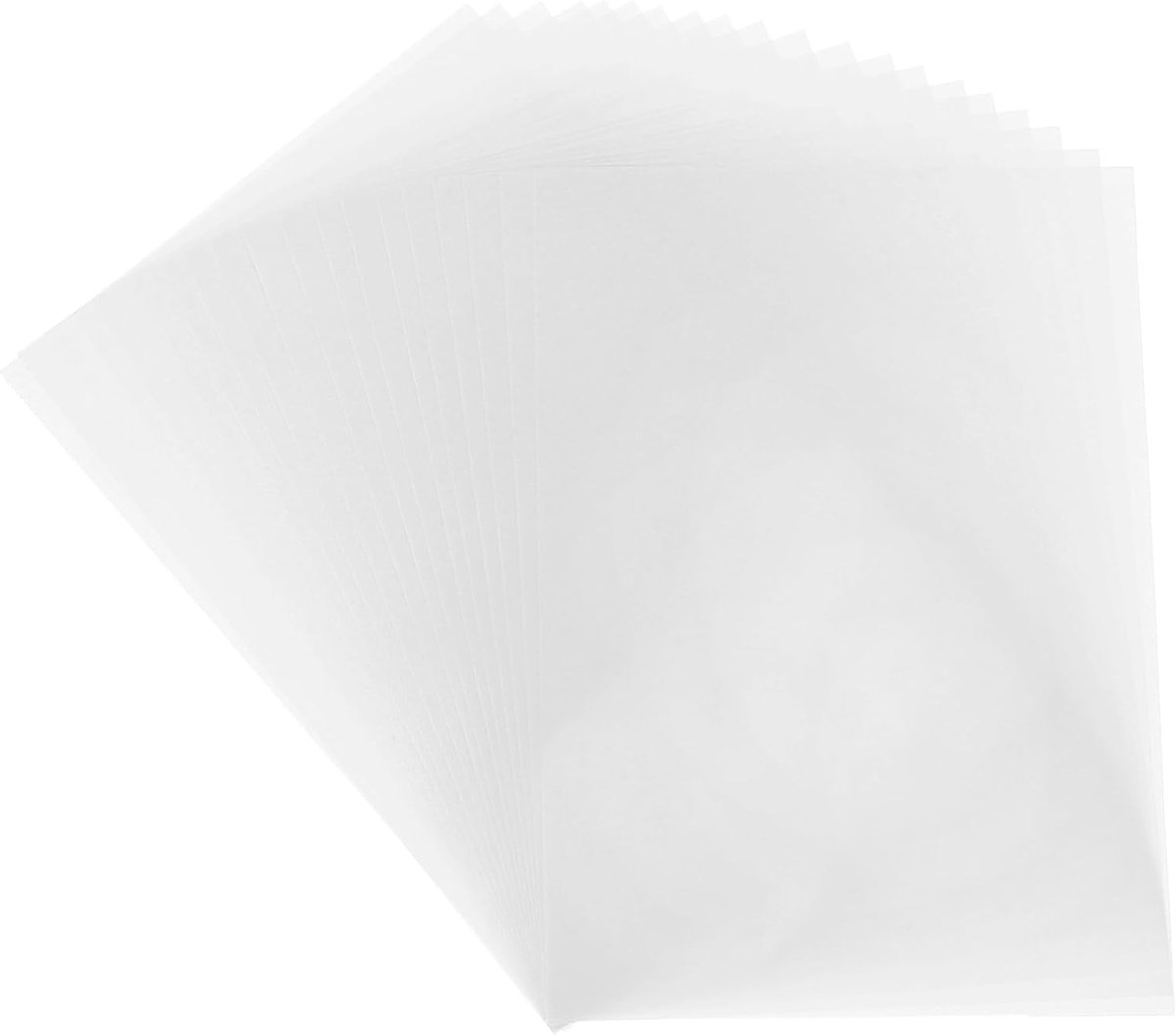 Gekleurd velijnpapier, A4, 20 vellen, transparant, wit, 11,7 x 8,2 cm, bedrukbaar, velijnpapier, transparant, voor het afdrukken van bruiloftsuitnodigingen