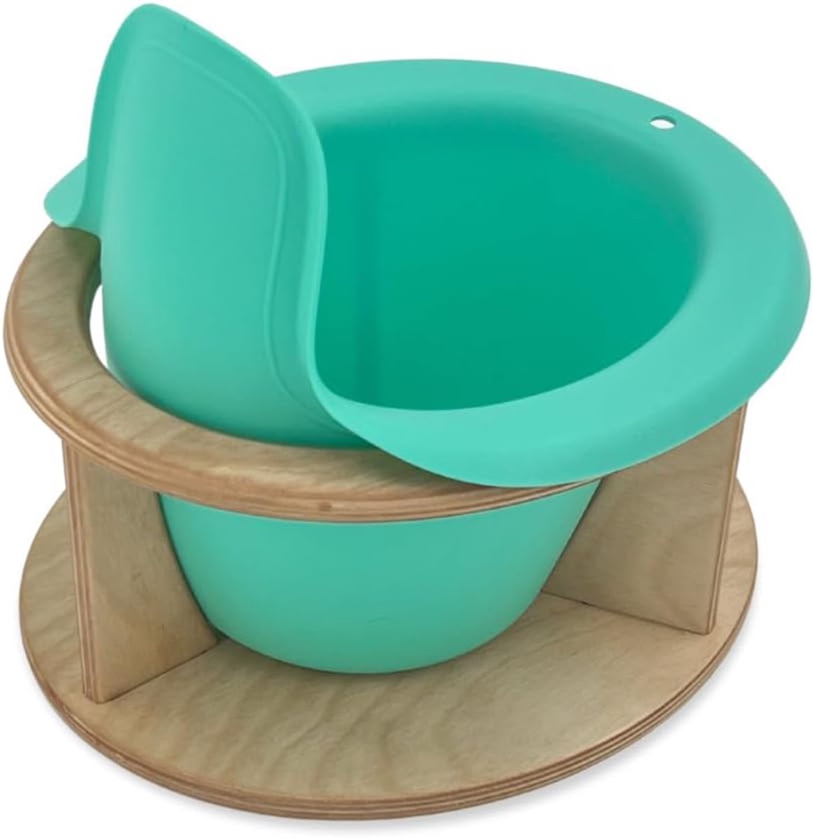 Set (turquoise) - het mobiele potje voor baby's met praktisch frame om te zitten - opbergpotje, nachtpot voor kinderen, jongens/meisjes, vanaf de geboorte tot 24 maanden, Made in