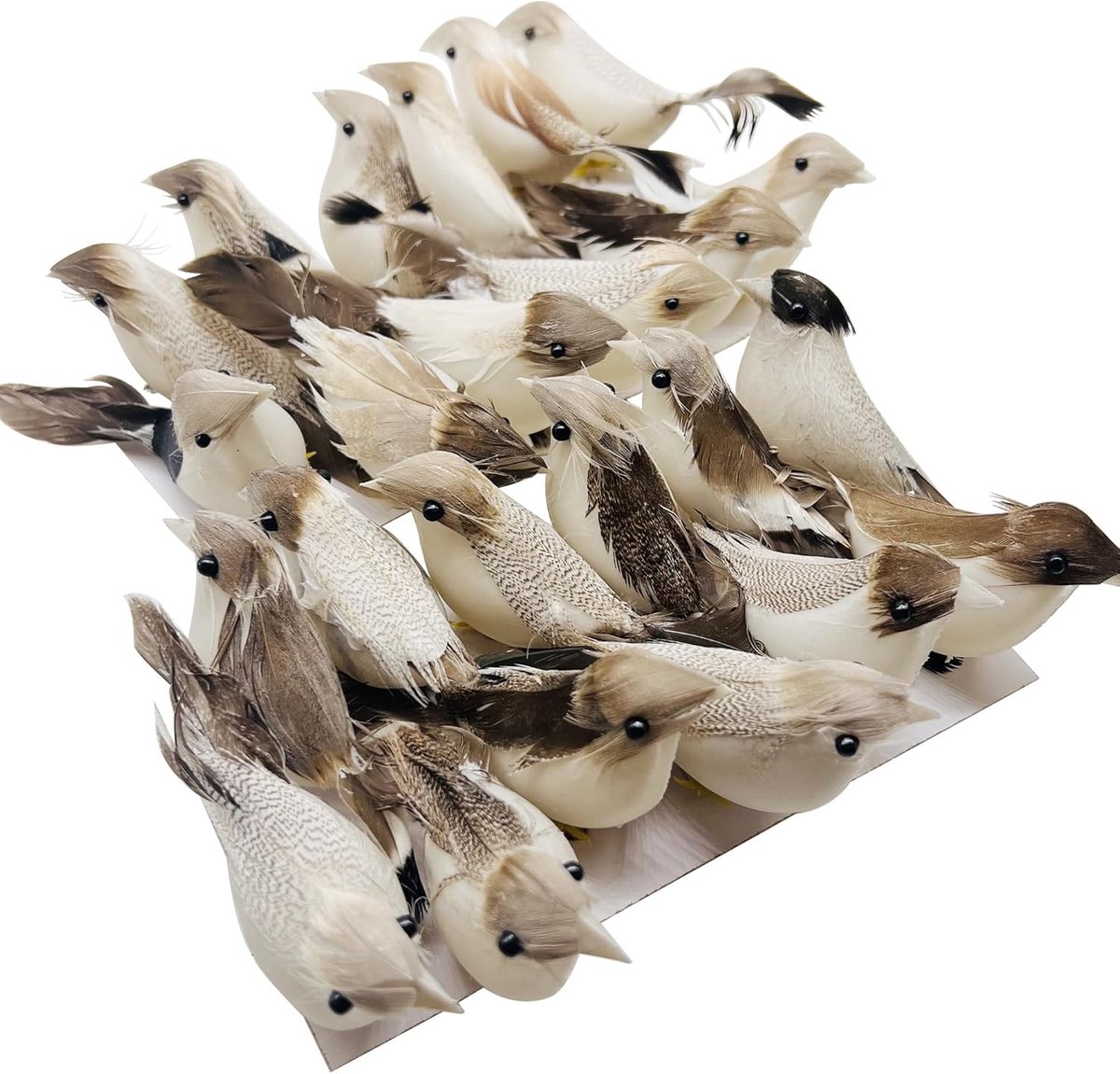Dailygoods- Kunstvogels 24 Stuks - Kunstmatige Vogels - Decoratie Voor Bruiloft - Huis Ornamenten - Knutselen - Realistisch 3D-Effect - Nepvogels
