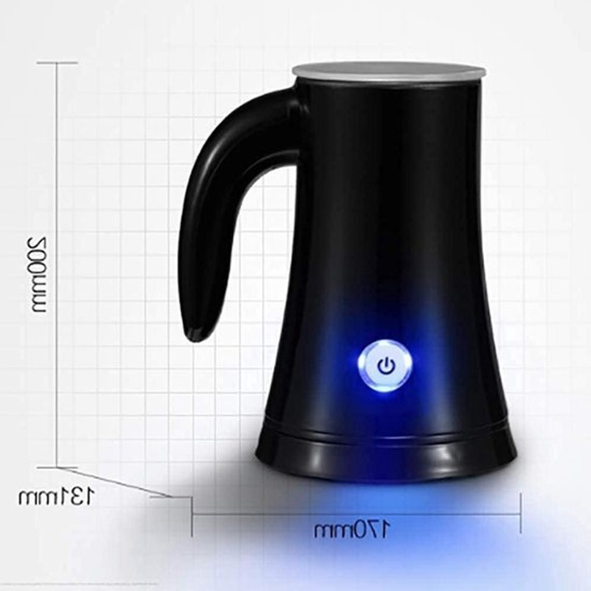 Melkopschuimer - Elektrische opschuimer - Koffie Maken - Automatische uitschakeling - 100 ml schuim - Zwart