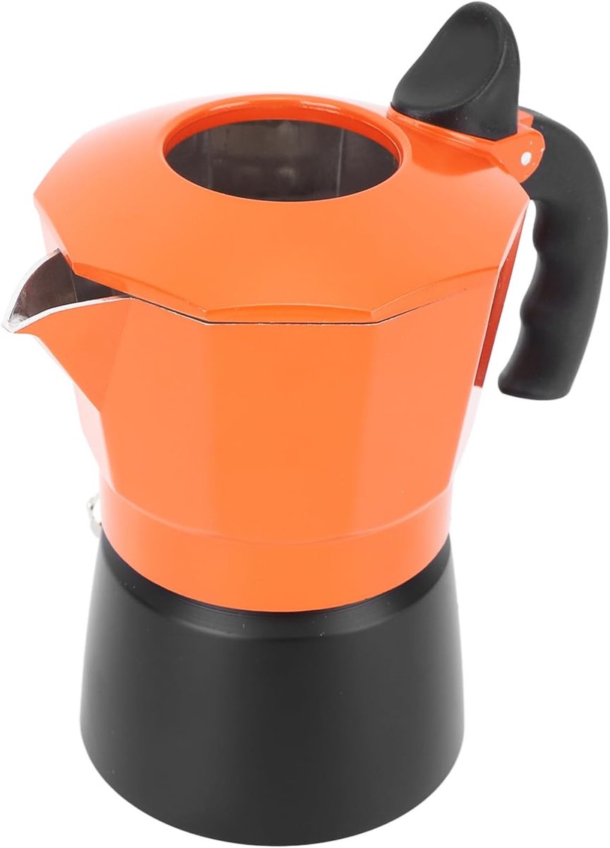 Dailygoods- Moka Pot Hittebestendig - Koffiekan - Dubbel Ventiel - Octagonale Pannen - 3 Kopjes - 150 ml Inhoud - Koffiezetter