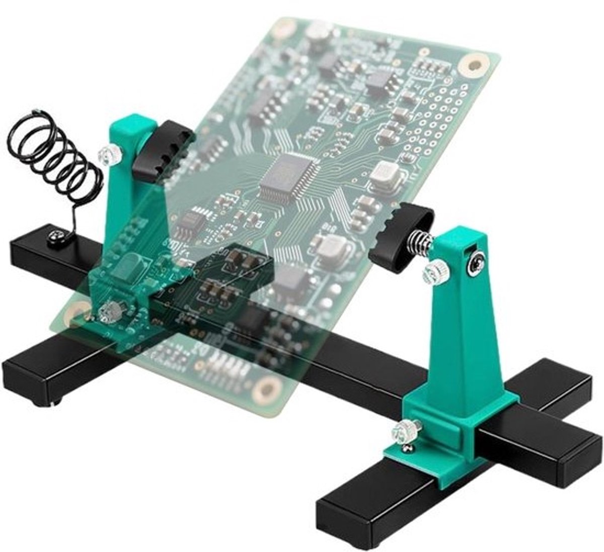 PCB-houder - Printplaatklem Werkbankhouder - Elektronica Reparatie - 360 Graden Rotatie - 408 x 165 x 125 cm - Zilverkleurig
