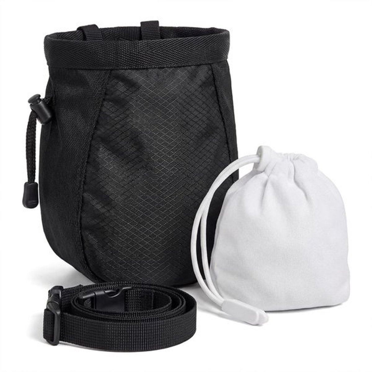 Klimkrijt Tas - Krijtbal Set - Sporten en Klimmen - Met Krijtbal en Extra Vak - 22 cm - Zwart