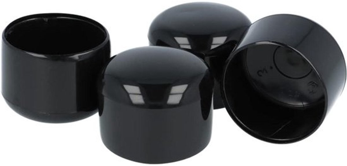 Voetkappen Rond - Stoendoppen Buisdoppen - Meubels Beschermen - Precisie Pasvorm - 45 mm - Zwart