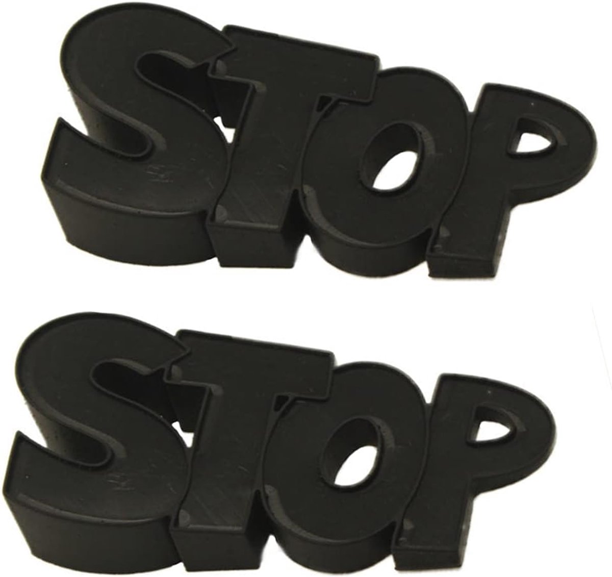 Dailygoods- Deurstopper Antislip - Deurstopper Wig - Decoratieve Deurstopper - Zwarte Deurstopper - 2 Pack - 4,8x2x1 Inch - Deurstoppers