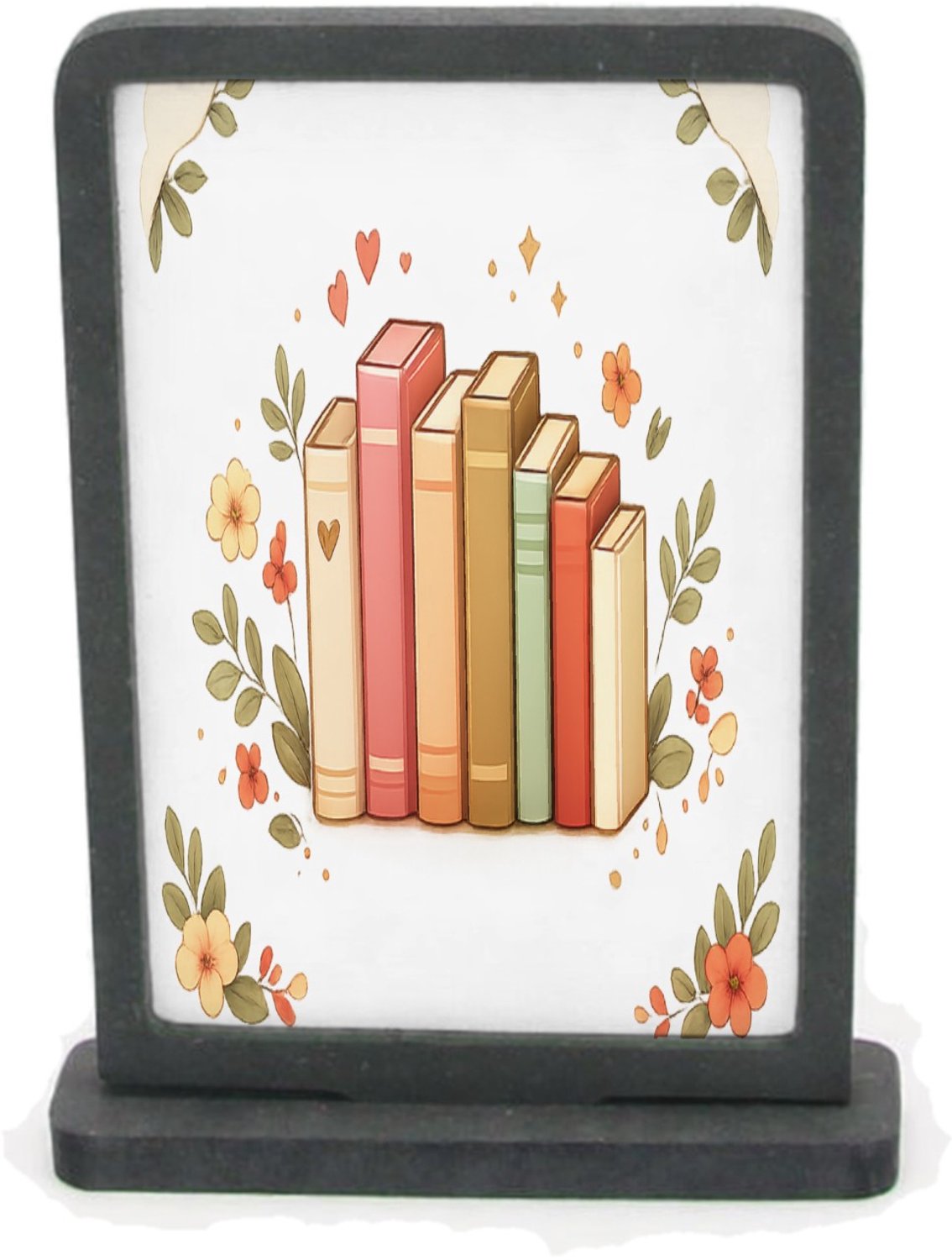 Mr Cadeautjes Houten fotolijst rechthoek met MDF inleg - design Een compacte, decoratieve collage rond een centraal hobby-on | cadeau Wit