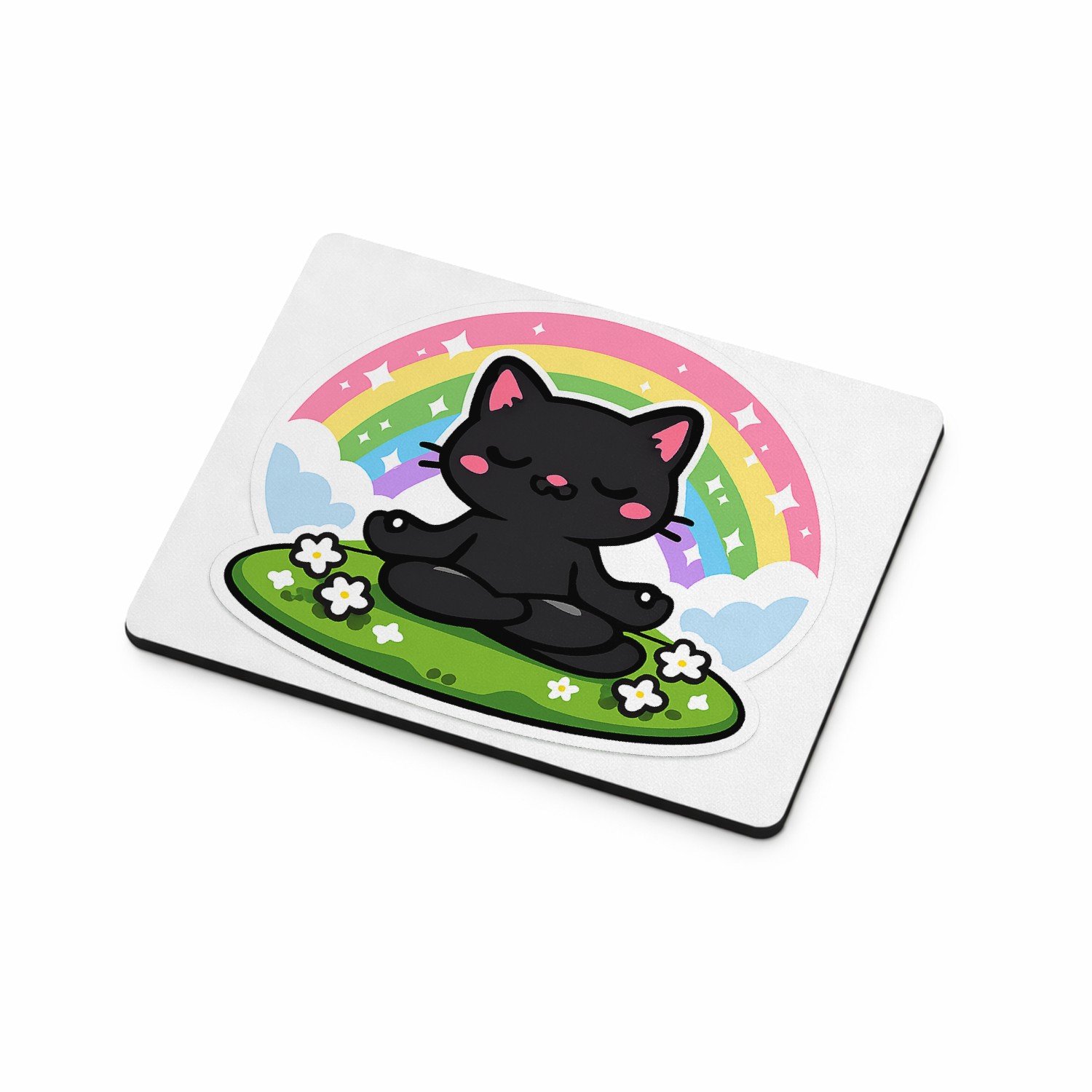 Mr Cadeautjes MDF magnetische fotolijst 9 x 7 - design Een rustige maar grappige zelfzorgprint met een andere dierf | cadeau Wit
