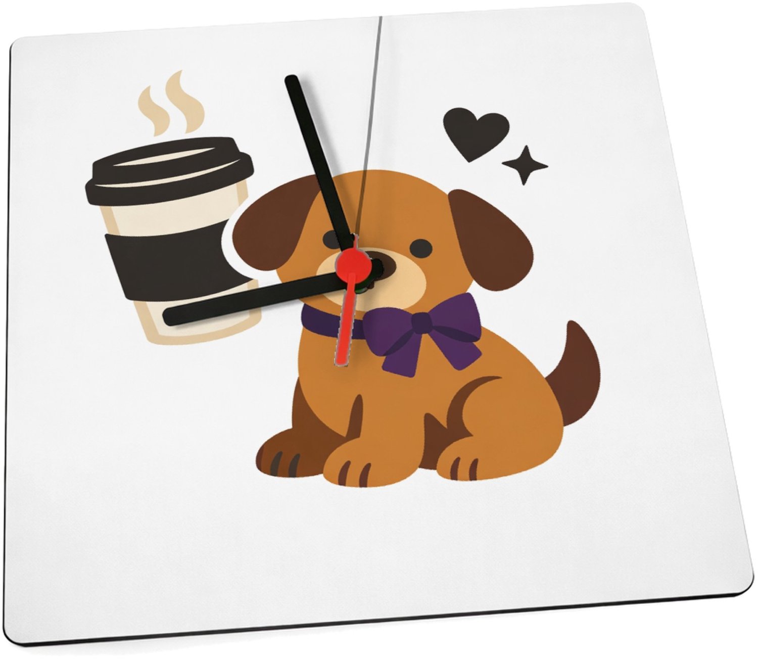 Mr Cadeautjes Klok 19 x 19 - design Cadeauprint rond een alledaagse luxe met een minimalistische | cadeau Wit