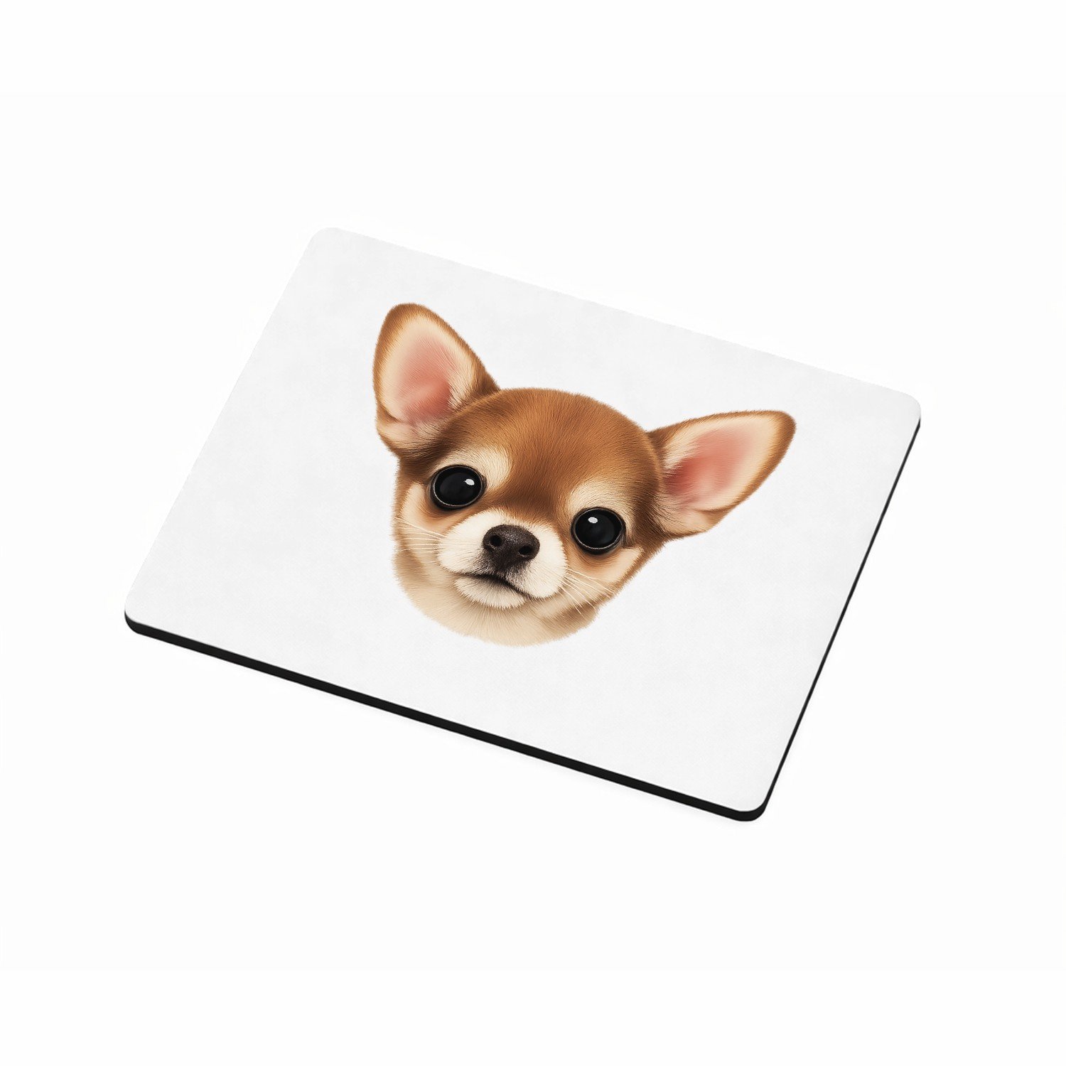 Mr Cadeautjes MDF magnetische fotolijst 9 x 7 - design Een klein, centraal portret van een nieuwsgierige kat met ro | cadeau Wit