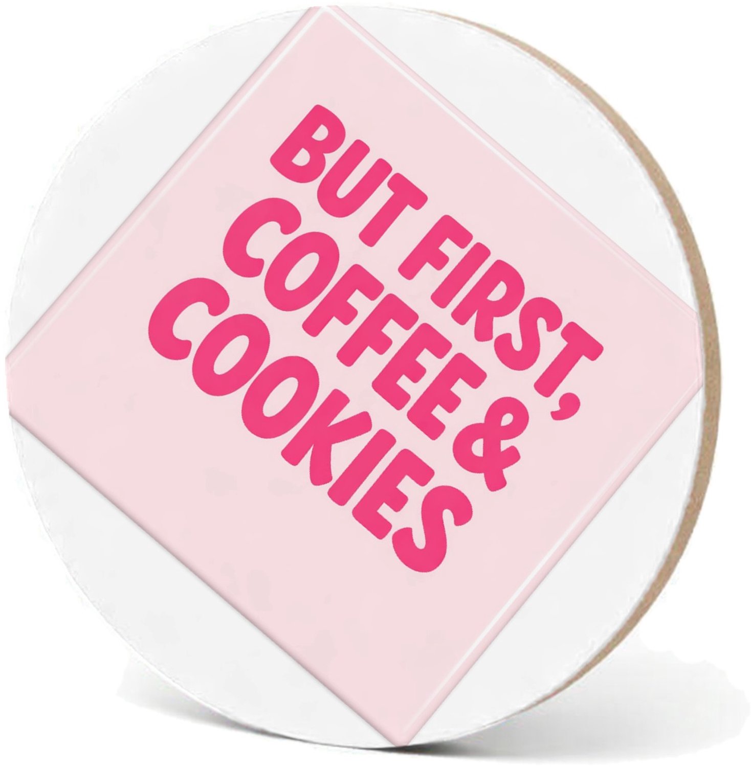 Mr Cadeautjes MDF fotolijst - design Compacte typografische print met een speels keuken- of koffi | cadeau Wit