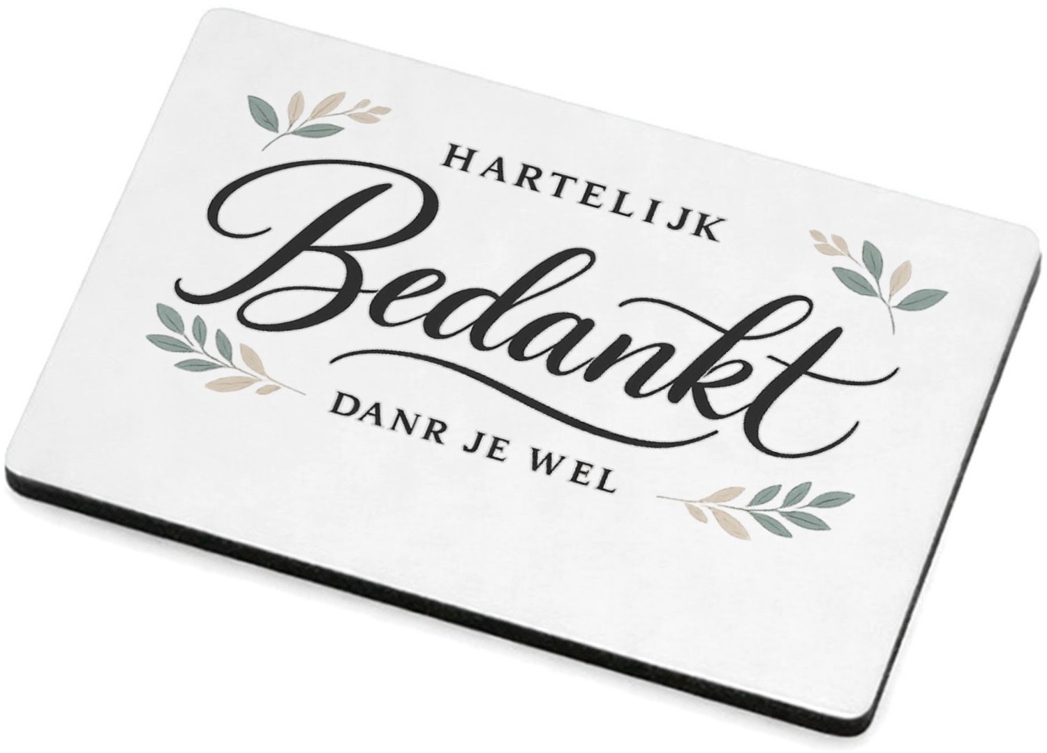 Mr Cadeautjes MDF magnetische fotolijst 7,5 x 5 - design Een krachtige waarderingsposter met botanische omlijsting ro | cadeau Wit