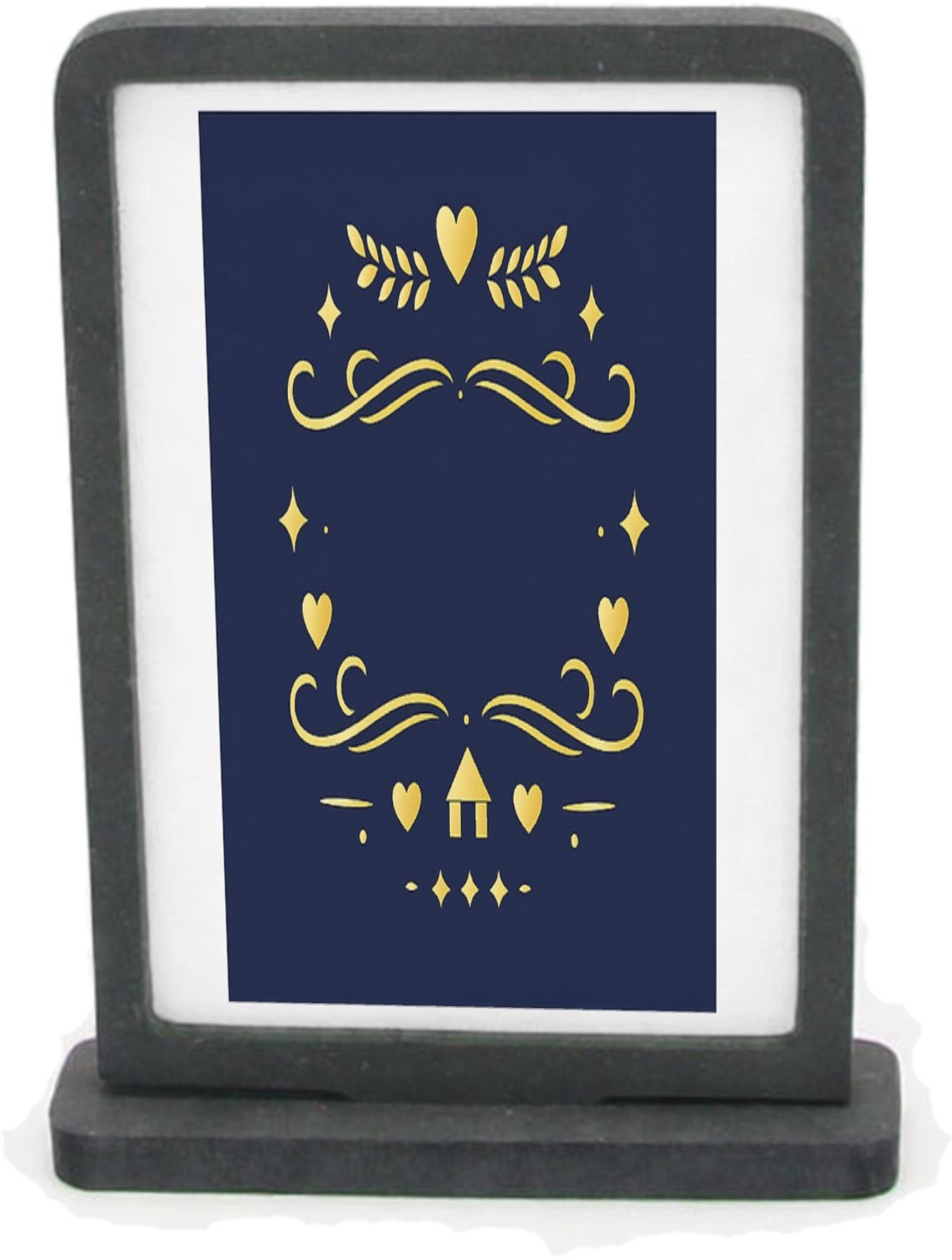Mr Cadeautjes Houten fotolijst rechthoek met MDF inleg - design Een elegant cadeau-ontwerp met een warme familieboodschap en | cadeau Wit
