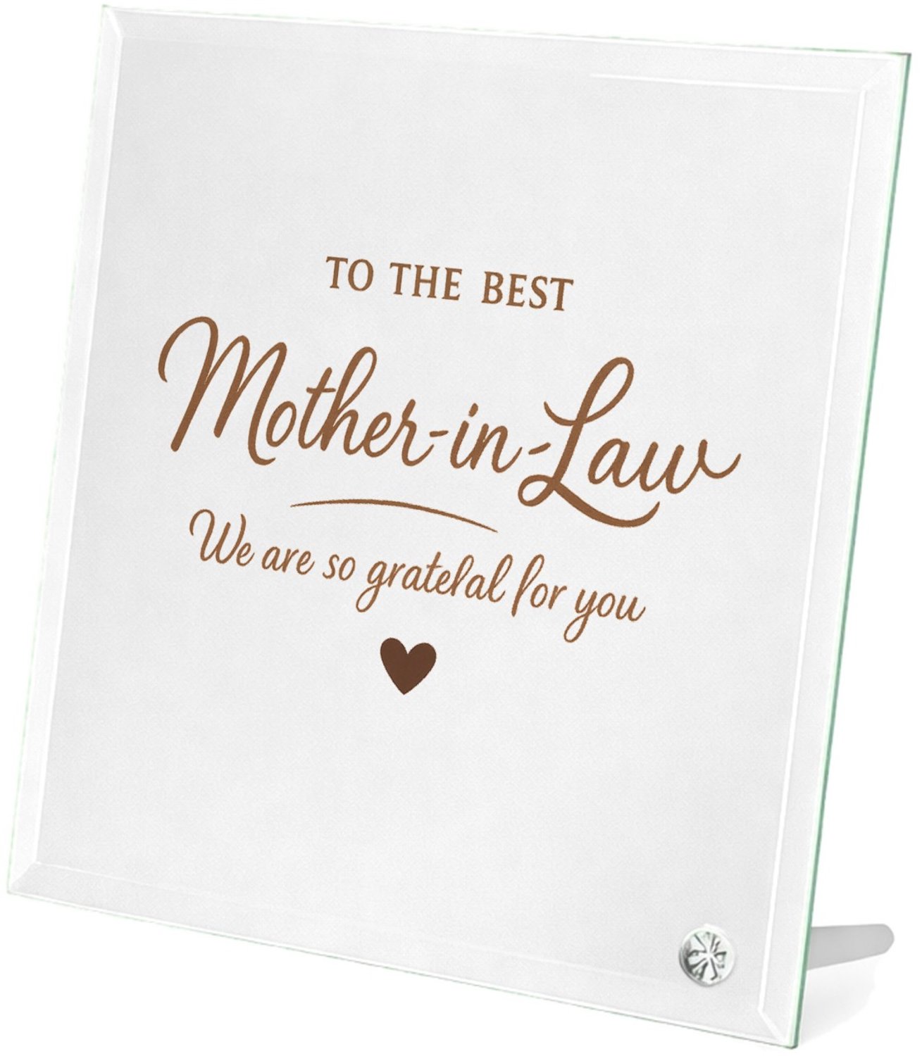 Mr Cadeautjes Glasframe 20 x 20 - design Een warme typografische cadeauboodschap voor een andere fami | cadeau Wit