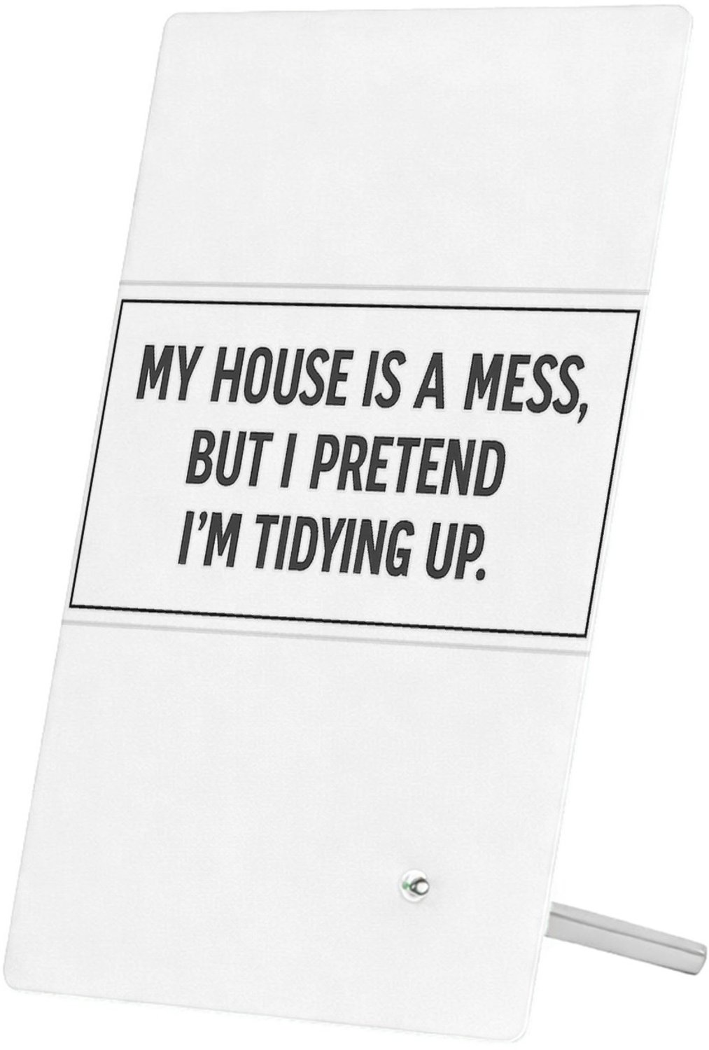 Mr Cadeautjes Glasframe 11 x 16 - design Nette minimalistische typografie met droge zelfspot, maar da | cadeau Wit