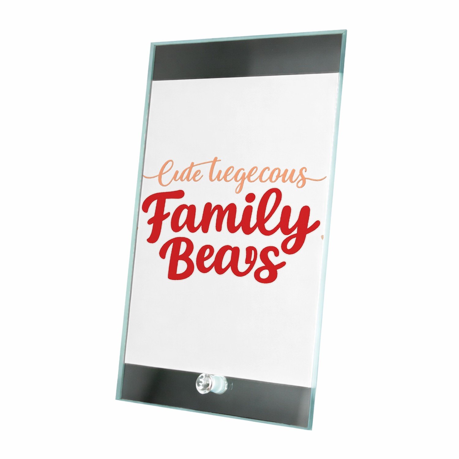 Mr Cadeautjes Glasframe 15 x 23 - design Een warme familietitel met speelse nadruk op de rol van een | cadeau Wit