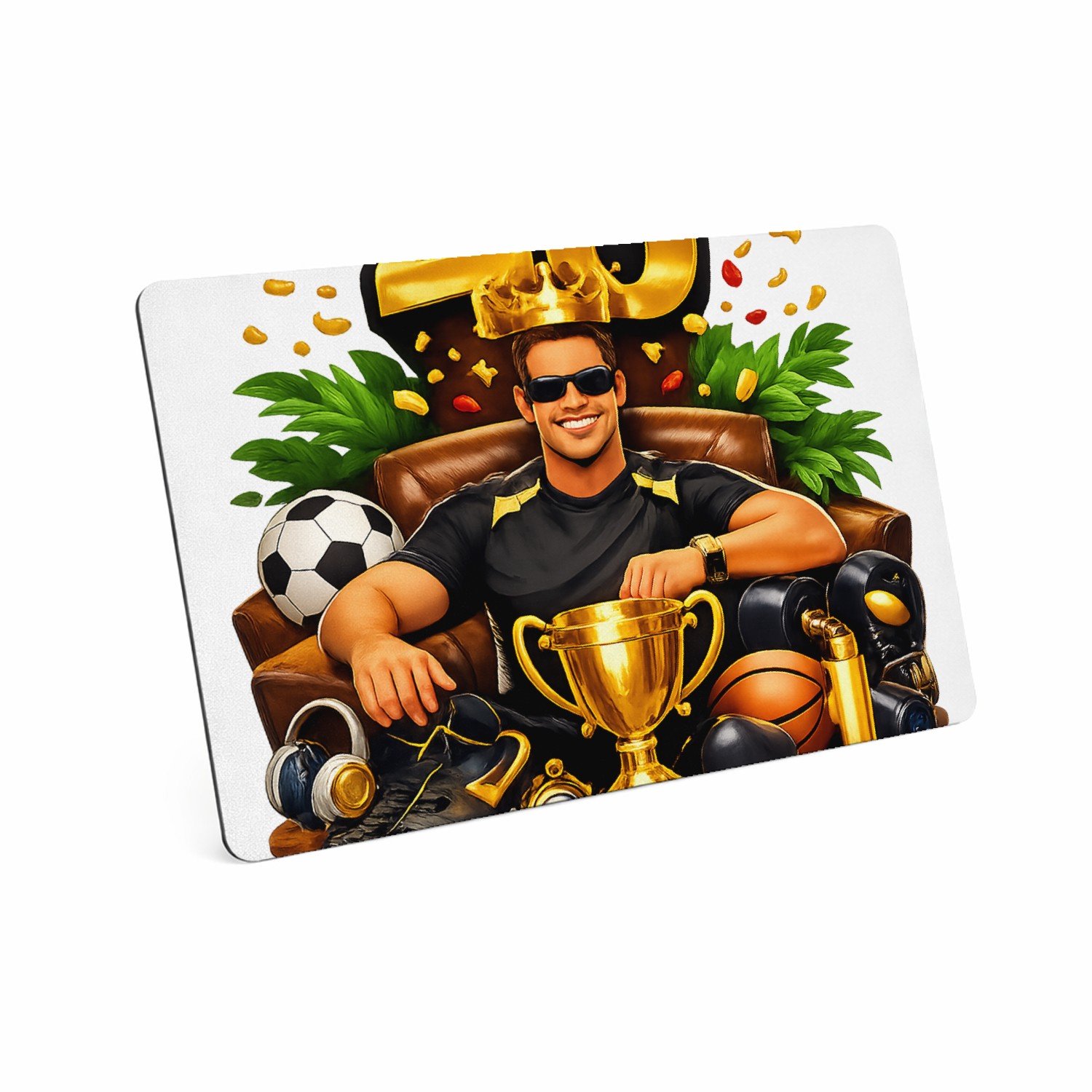 Mr Cadeautjes MDF magnetische fotolijst 28 x 19 - design Kampioen van het nieuwe decennium | cadeau Wit
