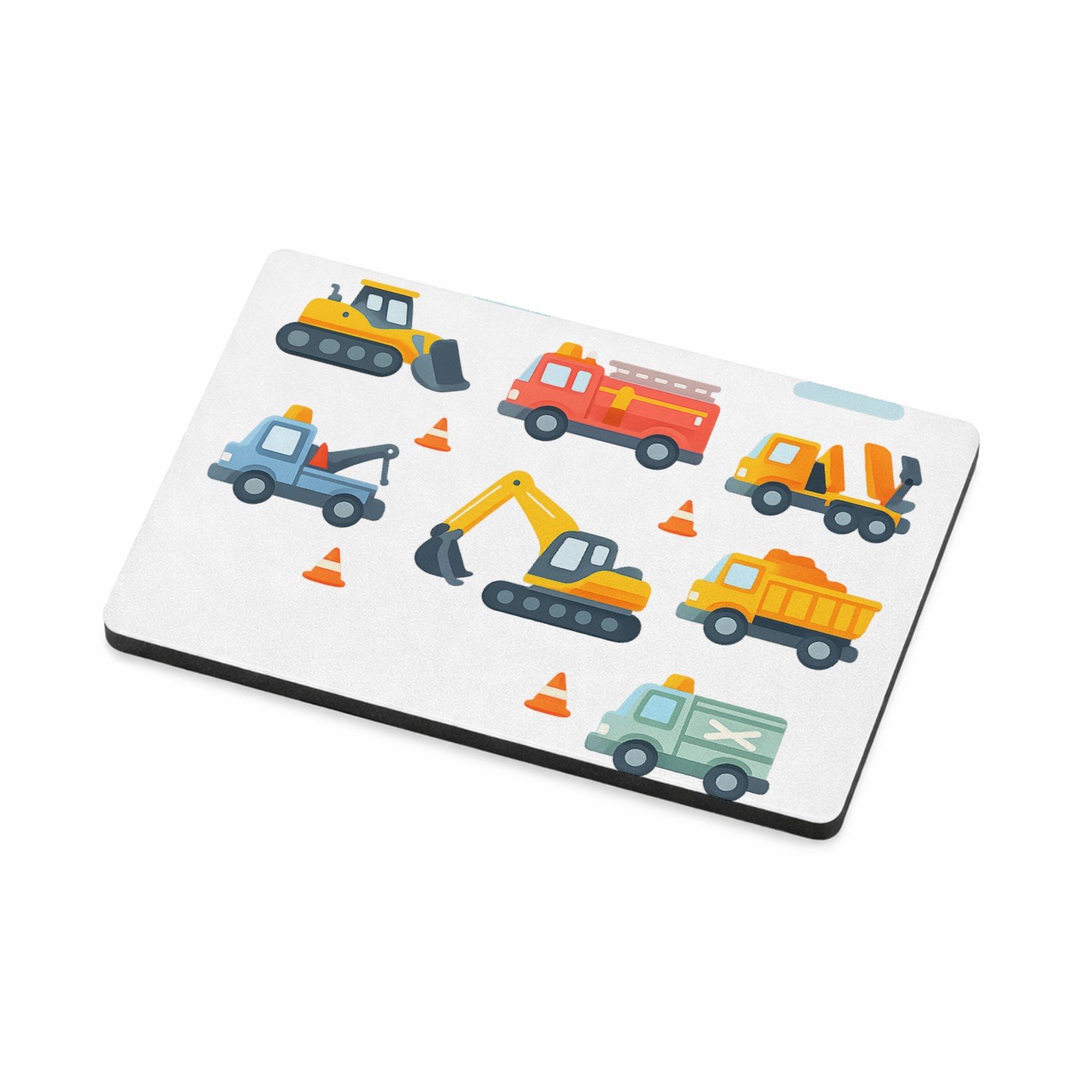 Mr Cadeautjes MDF magnetische fotolijst 7,5 x 5 - design Safari-voertuigen in een rustige patroonopzet | cadeau Wit