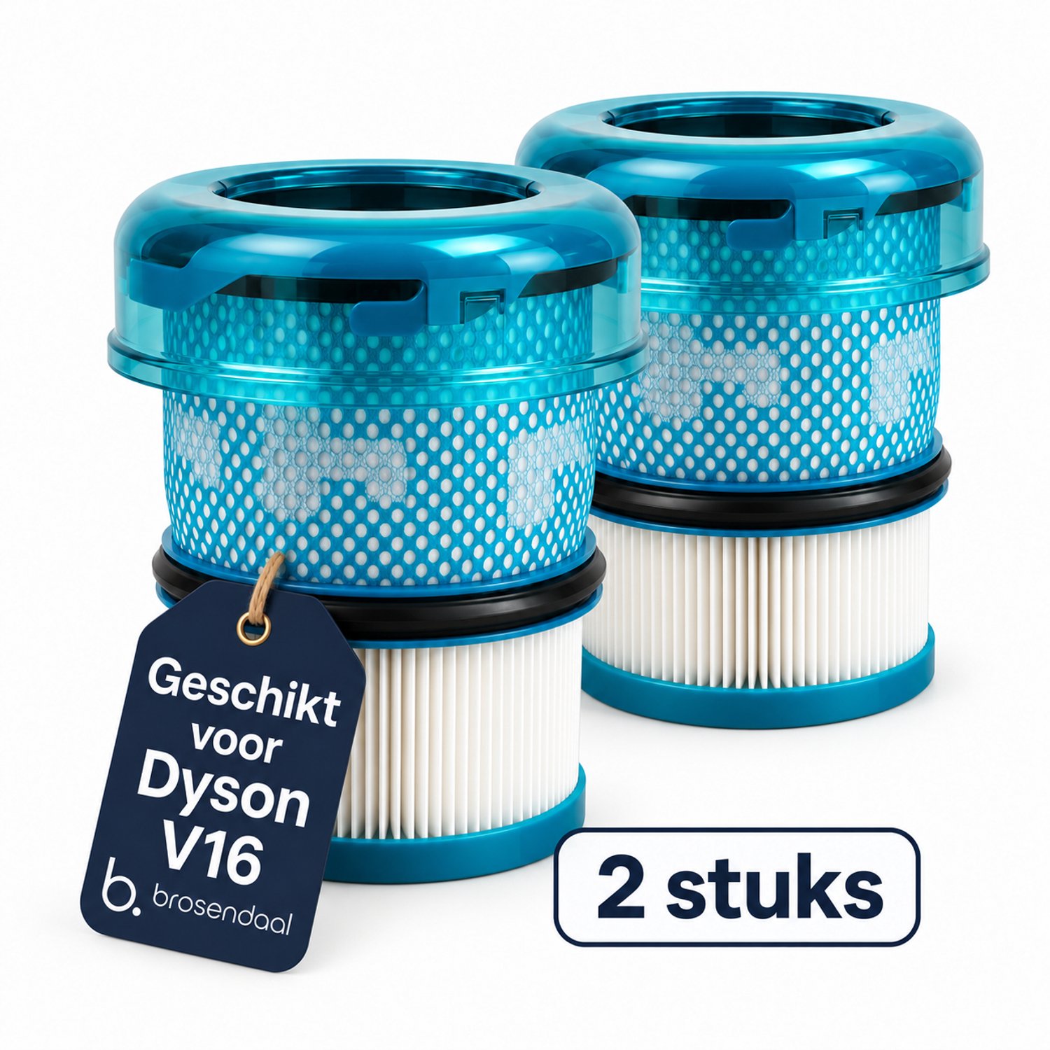 Brosendaal Filter geschikt voor Dyson V16 - Voor V16 Piston Animal en andere V16 modellen - SV53 | SV53a - Uitwasbaar en Herbruikbaar - 2 stuks